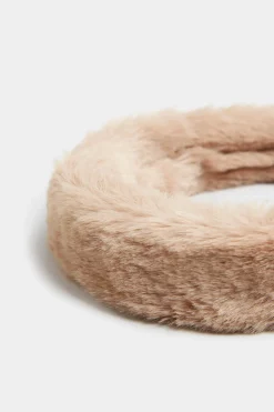 Yours Yours Beige Brown Faux Fur Headband