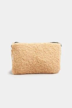 Yours Yours Beige Brown Shearling Teddy Bag