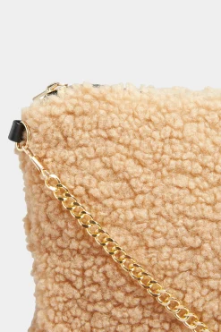 Yours Yours Beige Brown Shearling Teddy Bag