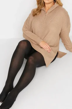 Yours Yours Black 50 Denier Velvet Touch Tights