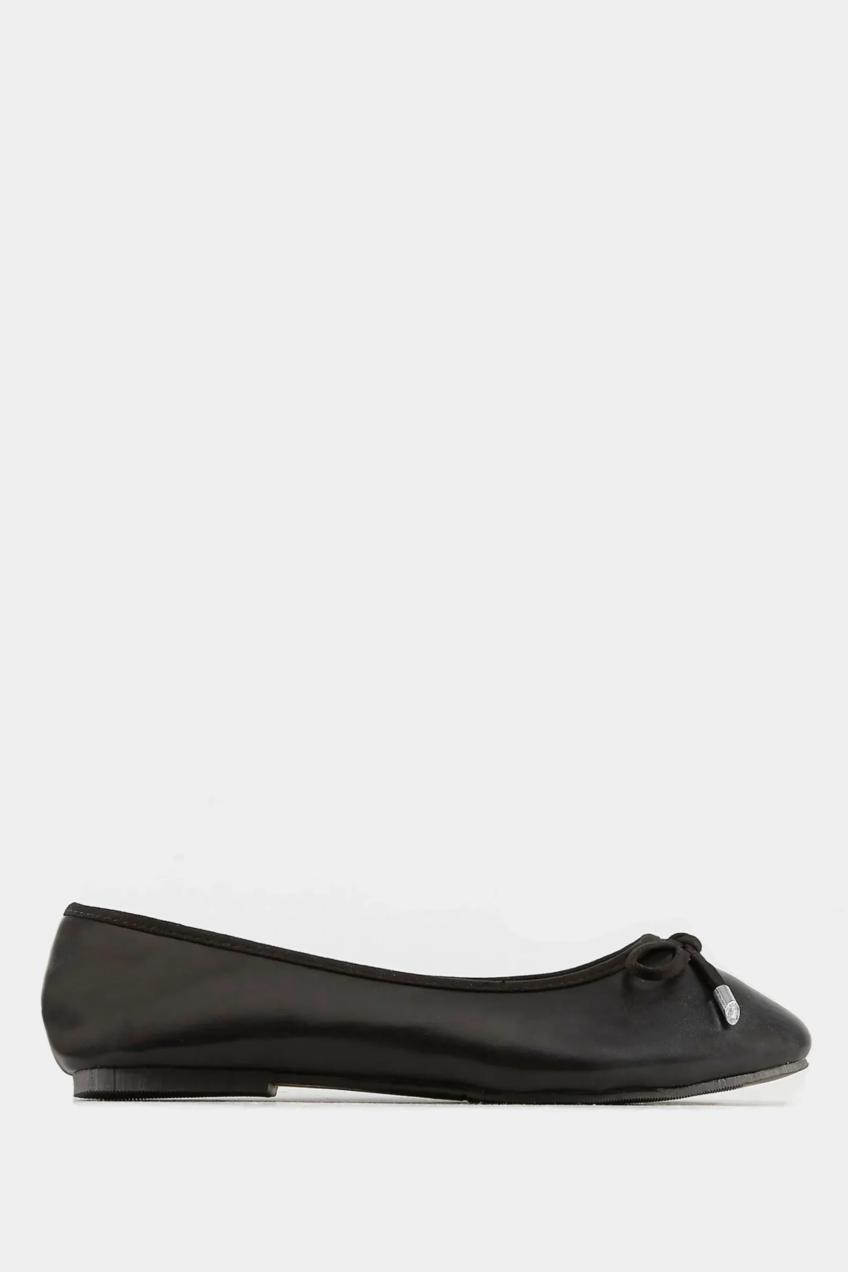 Yours Yours Black Ballerina Pumps In Wide E Fit & Extra Wide Eee Fit