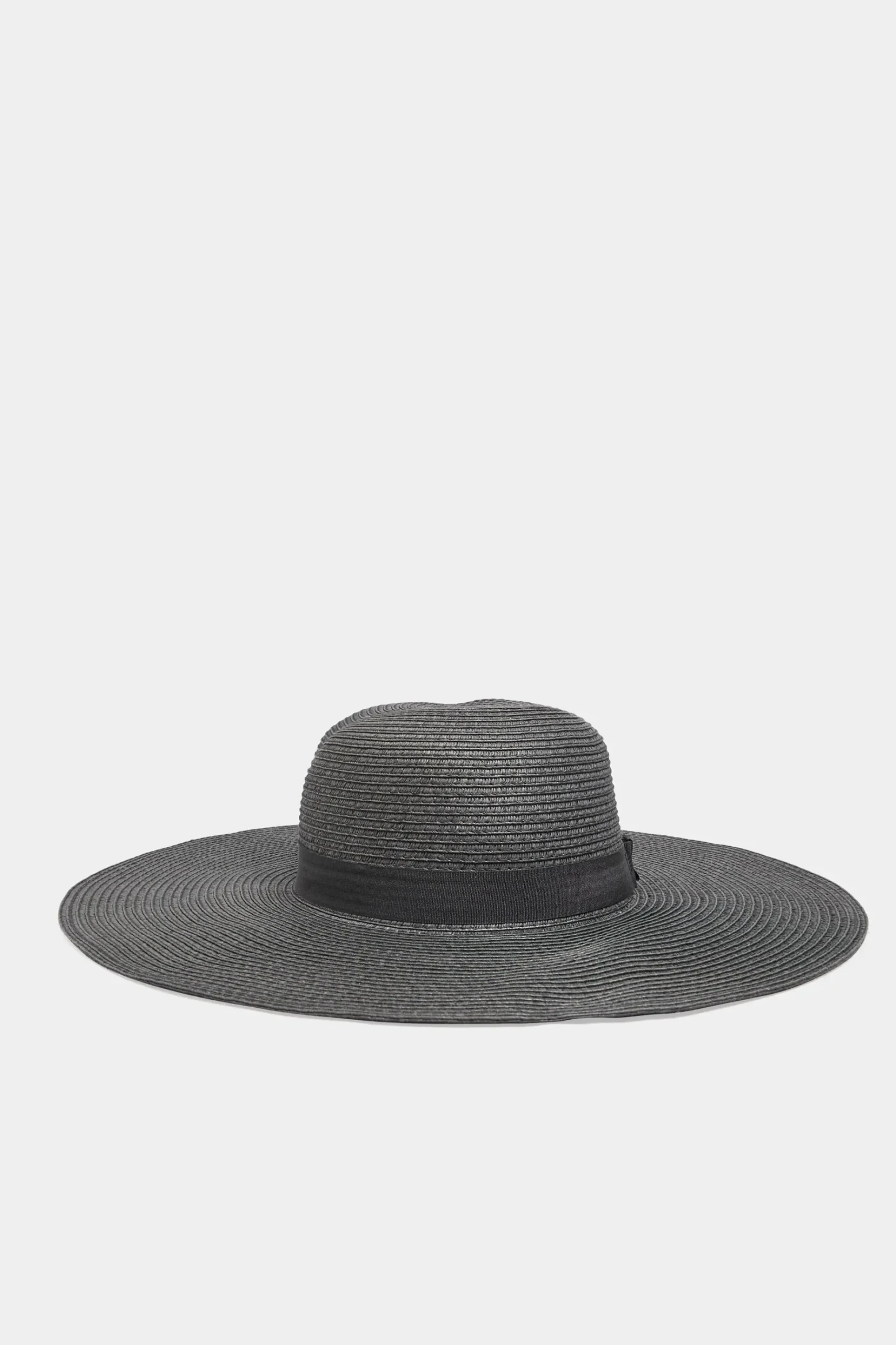 Yours Yours Black 'Blessed' Floppy Straw Hat