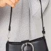 Yours Yours Black Buckle Front Shoulder Bag