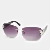 Yours Yours Black Butterfly Frameless Sunglasses