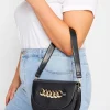 Yours Yours Black Chain Detail Shoulder Bag