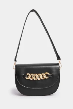 Yours Yours Black Chain Detail Shoulder Bag
