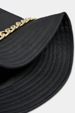 Yours Yours Black Chain Denim Look Bucket Hat