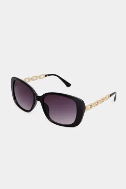 Yours Yours Black Chunky Chain Arm Sunglasses