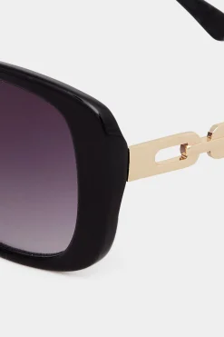 Yours Yours Black Chunky Chain Arm Sunglasses