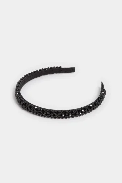 Yours Yours Black Crystal Beaded Headband