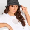 Yours Yours Black Denim Look Bucket Hat