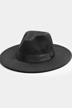 Yours Yours Black Fedora Hat