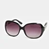 Yours Yours Black Oversized Double Circle Sunglasses