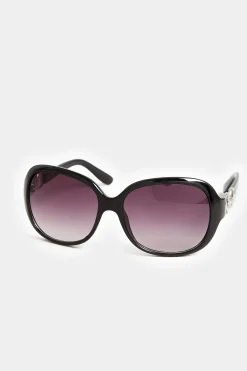 Yours Yours Black Oversized Double Circle Sunglasses