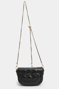 Yours Yours Black Quilted Chain Shoulder Bag
