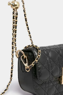Yours Yours Black Quilted Chain Shoulder Bag