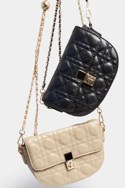 Yours Yours Black Quilted Chain Shoulder Bag