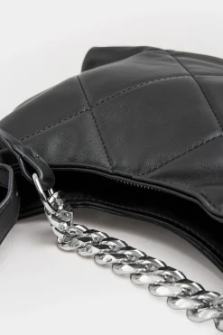 Yours Yours Black Quilted Chain Strap Shoulder Bag