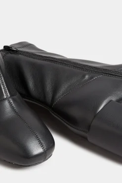 Yours Yours Black Square Toe Heeled Boots In Wide E Fit & Extra Wide Eee Fit