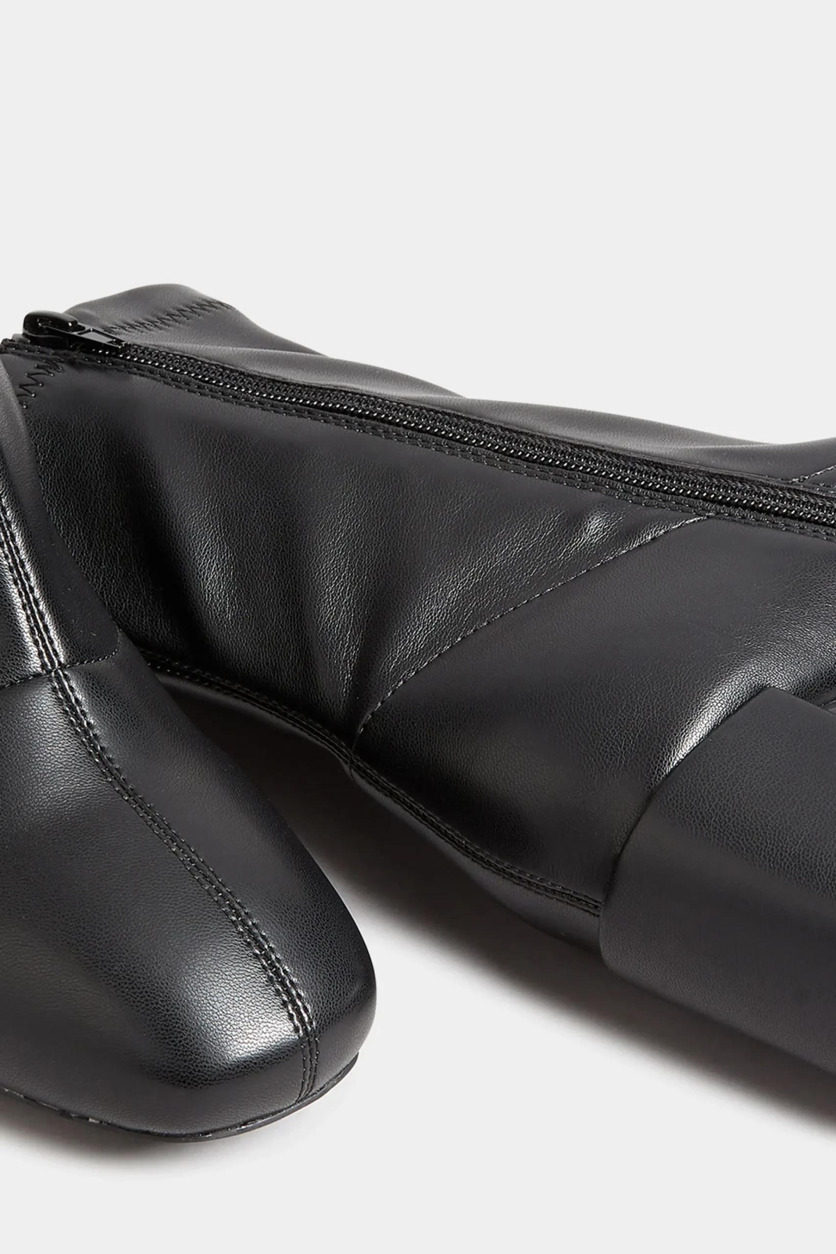 Yours Yours Black Square Toe Heeled Boots In Wide E Fit & Extra Wide Eee Fit