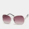 Yours Yours Black Tinted Metal Arm Sunglasses