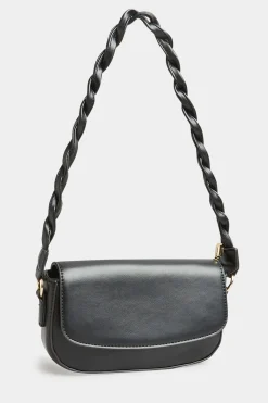 Yours Yours Black Twisted Strap Shoulder Bag