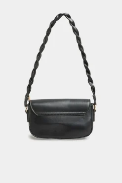 Yours Yours Black Twisted Strap Shoulder Bag