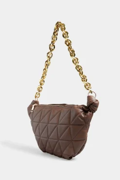 Yours Yours Brown Quilted Shoulder Bag