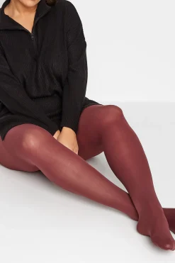 Yours Yours Burgundy Red 50 Denier Microfibre Premium Tights
