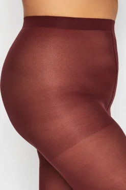 Yours Yours Burgundy Red 50 Denier Microfibre Premium Tights