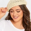 Yours Yours Cream Straw Beret