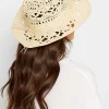 Yours Yours Cream Straw Cut Out Cowboy Hat