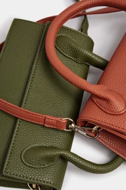 Yours Yours Dark Green Top Handle Crossbody Bag