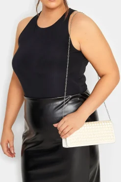 Yours Yours Gold Woven Clutch Bag