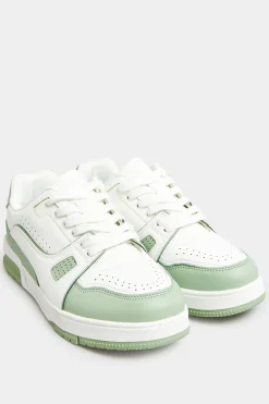 Yours Yours Green Chunky Trainers In Extra Wide Eee Fit