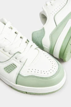 Yours Yours Green Chunky Trainers In Extra Wide Eee Fit