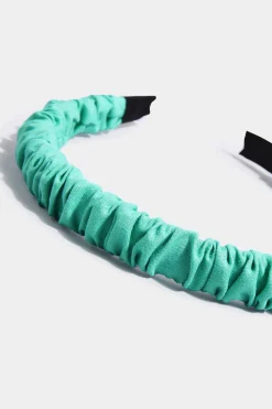 Yours Yours Green Skinny Ruched Headband