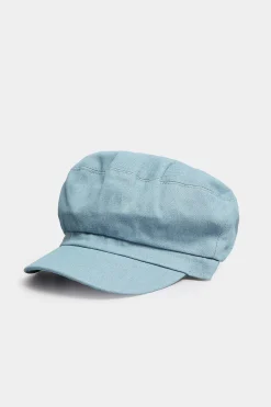 Yours Yours Light Blue Denim Baker Boy Hat