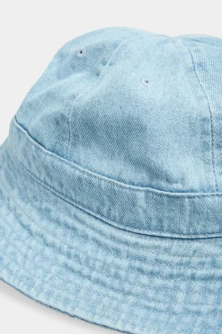 Yours Yours Light Blue Denim Look Bucket Hat