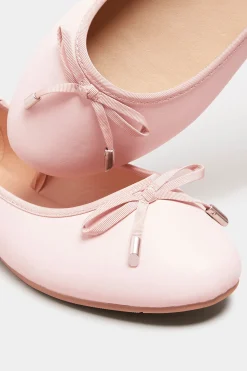 Yours Yours Light Pink Ballerina Pumps In Wide E Fit & Extra Wide Eee Fit