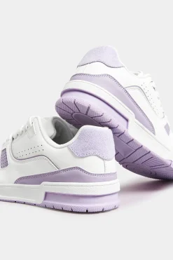 Yours Yours Lilac Purple Chunky Trainers In Extra Wide Eee Fit