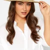Yours Yours Natural Brown Straw Boater Hat