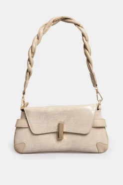 Yours Yours Nude Faux Leather Twisted Handle Shoulder Bag