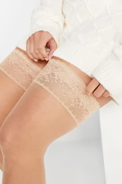 Yours Yours Nude Lace Hold Ups