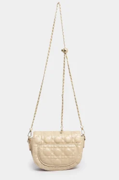 Yours Yours Nude Quilted Chain Shoulder Bag