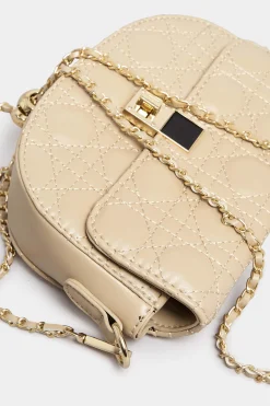 Yours Yours Nude Quilted Chain Shoulder Bag
