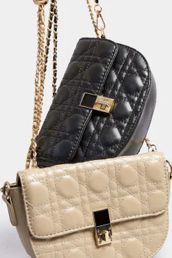 Yours Yours Nude Quilted Chain Shoulder Bag
