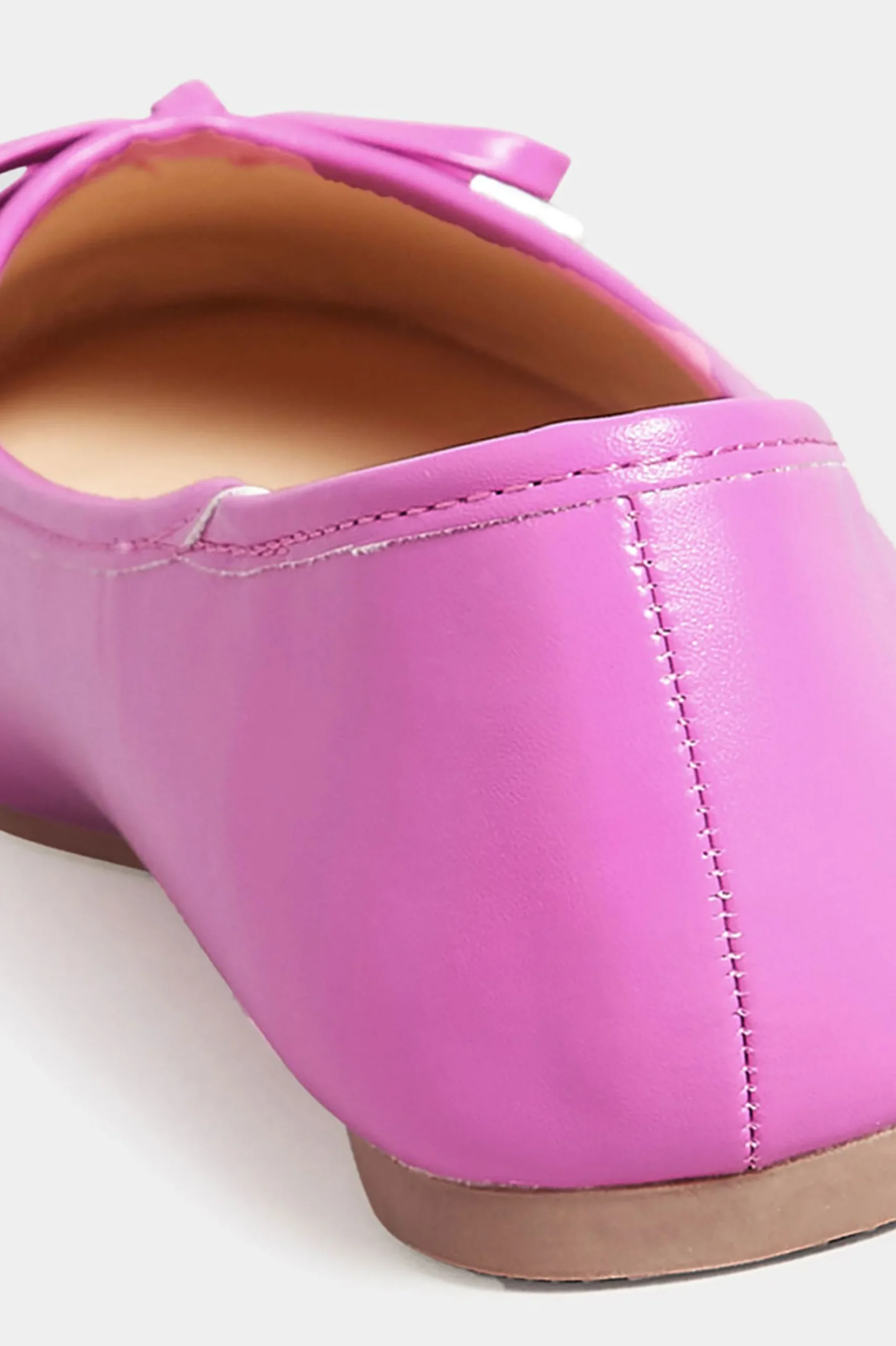Yours Yours Pink Ballerina Pumps In Wide E Fit & Extra Wide Eee Fit
