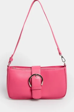 Yours Yours Pink Buckle Front Shoulder Bag