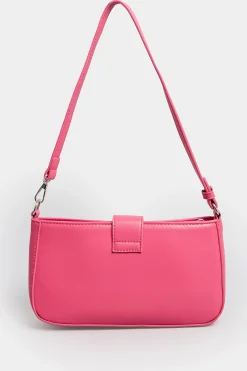 Yours Yours Pink Buckle Front Shoulder Bag